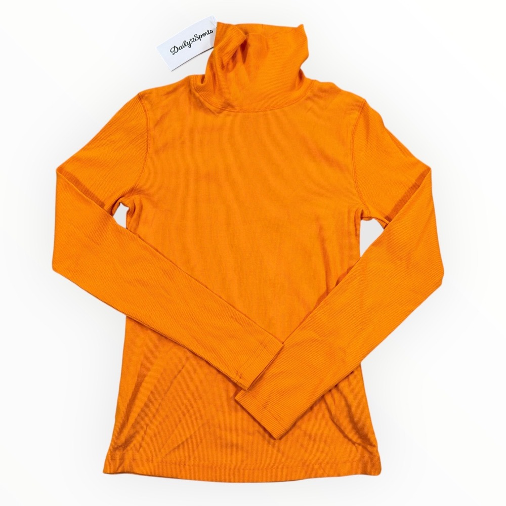 NWT Daily Sports Long Sleeve‎ Golf Shirt Women's XS Candied Orange Turtleneck